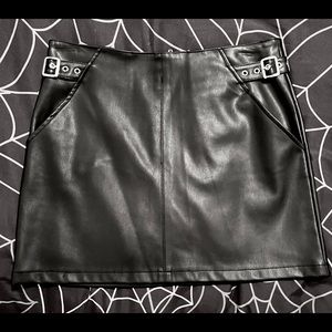 Faux Leather Mini Skirt